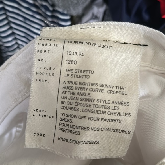 Current/Elliot white jeans size 28 - Picture 7 of 8
